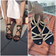 [Mã WASKT304 giảm 15% tối đa 30K đơn 99K] Giày Sandal Chiến Binh Cao Cổ Dây Chéo Quai Ngang